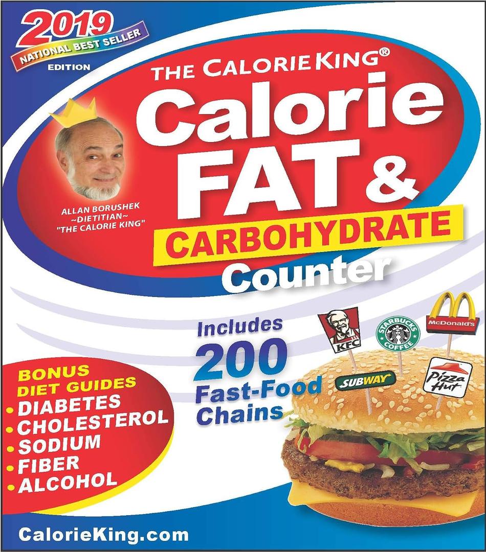 CalorieKing 2019 Calorie, Fat & Carbohydrate Counter, Paperback