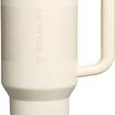 STANLEY Quencher ProTour Flip Straw Tumbler with Leakproof Lid 40 oz | Built-In Straw and Handle | Cup Holder Compatible for Travel | Insulated Stainless Steel Cup | BPA-Free | Cream Fade