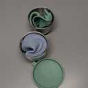 BUSOHA 2 Pack Stainless Steel Toddler Snack Cups - 9 OZ Spill-Proof Baby Snack Containers with Silicone Catcher and Lid Travel Snack Containers for Kids Food Grade Silicone Dishwasher Safe (Blue + Green)