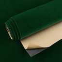 VEELIKE Self Adhesive Green Velvet Flock Liner Contact Paper for Jewelry Drawer Lining 15.7''x118'' Green Velvet Fabric Wallpaper Peel and Stick Felt Roll for Dresser Shelf Liners Cabinets Arts Crafts
