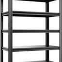 5-Tier Garage Storage Rack 35”W X 15.7”D X 72”H 2500LBS Capacity Industrial Shelving Unit Heavy-Duty Metal Shelf (Black)