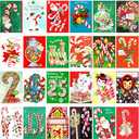 Harloon 36 Pcs 8 x 10 Inch Vintage Christmas Pre Drawn Canvas for Painting Retro Santa Xmas Tree Posters Snow Scene Winter Holiday Decoration for Christmas Living Bedroom Decor