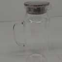 1.2 Liter 40 oz Small Glass Pitcher with Lid and Spout, Glass Carafe for Hot/Cold Water, Iced Tea Jug for Coffee, Juice and Homemade Beverage