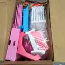 Pink Villa Playset for Girls Ages 3-7, 4-Story 10-Room House with 2 Dolls, Furniture & Accessories, Pretend Play Toddler Toy, Birthday Gifts for Kids 3-8