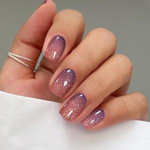 JMEOWIO Semi Cured Gel Nail Strips Cat Eye Gel Nail Stickers Nails Art Design Decoration Accessories