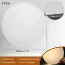 PATIKIL 10" Diameter Lampshade Diffuser, 2 Pcs 1.7mm Thick Round Diffuser Sheet for Drum Lampshades, Pendants Light, DIY Light Shield, Translucent White