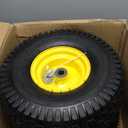 AR-PRO (2 Pack) 15 x 6.00-6" Tubeless Tire and Wheel Assembly, Replacement Riding Lawn Mower Front Tires, Compatible with John Deere Riding Mowers and Lawn Tractor, 3" Centered Hub and 3/4" Bushings (Yellow)