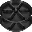 2 Pack Plant Saucer 17 inch 2 Pack, Raised Middle Plant Trays for Pots, Large Plastic Plant Saucers for Indoors, Water Tray for Plants,Drip Trays Plant Stand Water Catcher Tray, Pot Saucers for Plants