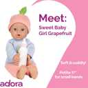 Adora Sweet Babies Collection, 11 Soft and Cuddly Baby Doll Machine Washable, Birthday Gift For Ages 1+ - Baby Grapefruit