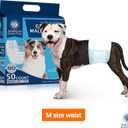 American Kennel Club Male Dog Wrap, Disposable Diapers with Wetness Indicator, Medium, 50 Count