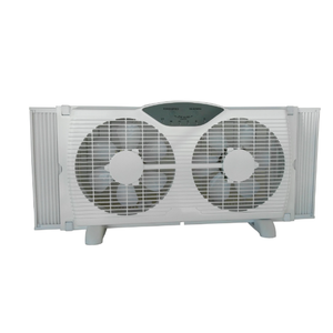 Cool Works BP6-9 9" 3-Speed Digital Twin Window Fan with Remote, White