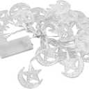 Eid Mubarak String Lights, 20LED Ramadan Lamp String Fairy Ornament Eid Mubarak String Lights 3 Meter for Wedding Birthday Party