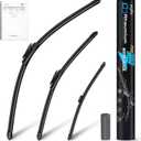 Quiet-Drive Wiper Blades, Pack of 3, 26"+22"+11" | Lab Tested 500K Endurance & High/Low Temp; Optimized Pressure; Specific for Ford Explorer, Police Interceptor Utility