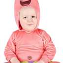 SpongeBob SquarePants Patrick Official Infant Halloween Costume - Premium Quality Jumpsuit with Hood and Non-Slip Booties, 12-18 Months 