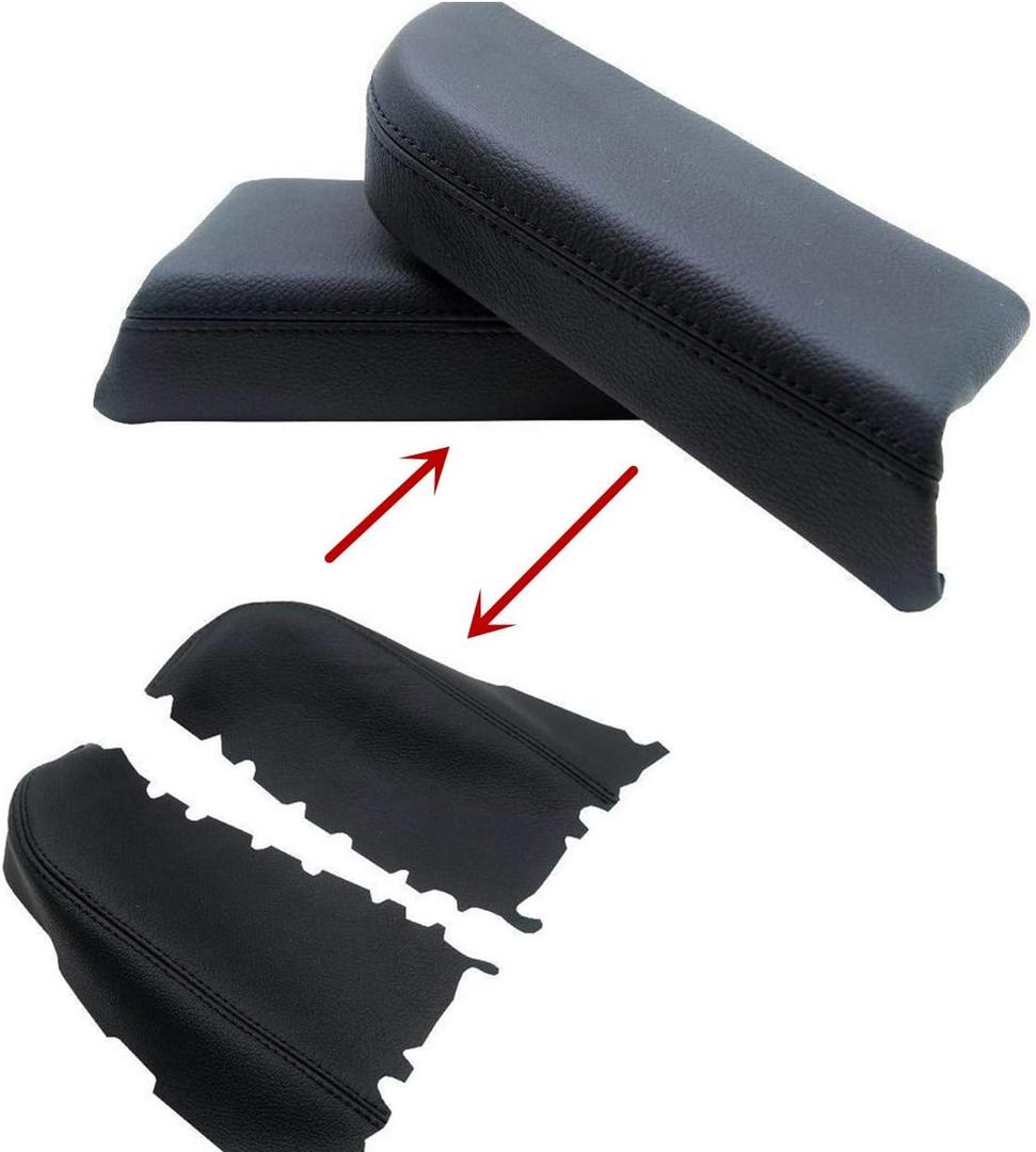 Dunhil Front Door Panel Armrest Cover Replace for Pilot 2009 2010 2011 2012 2013 Leather Armrest with Door Clip Panel Trim Removal Tool (Black)
