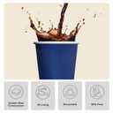TOSSWARE GO 12oz Double Wall - Mix Color Paper Cup Set - Premium Quality Food Safe - For Hot & Cold Drinks - Disposable & Recyclable - Perfect for Parties, Home & Office - Set of 100