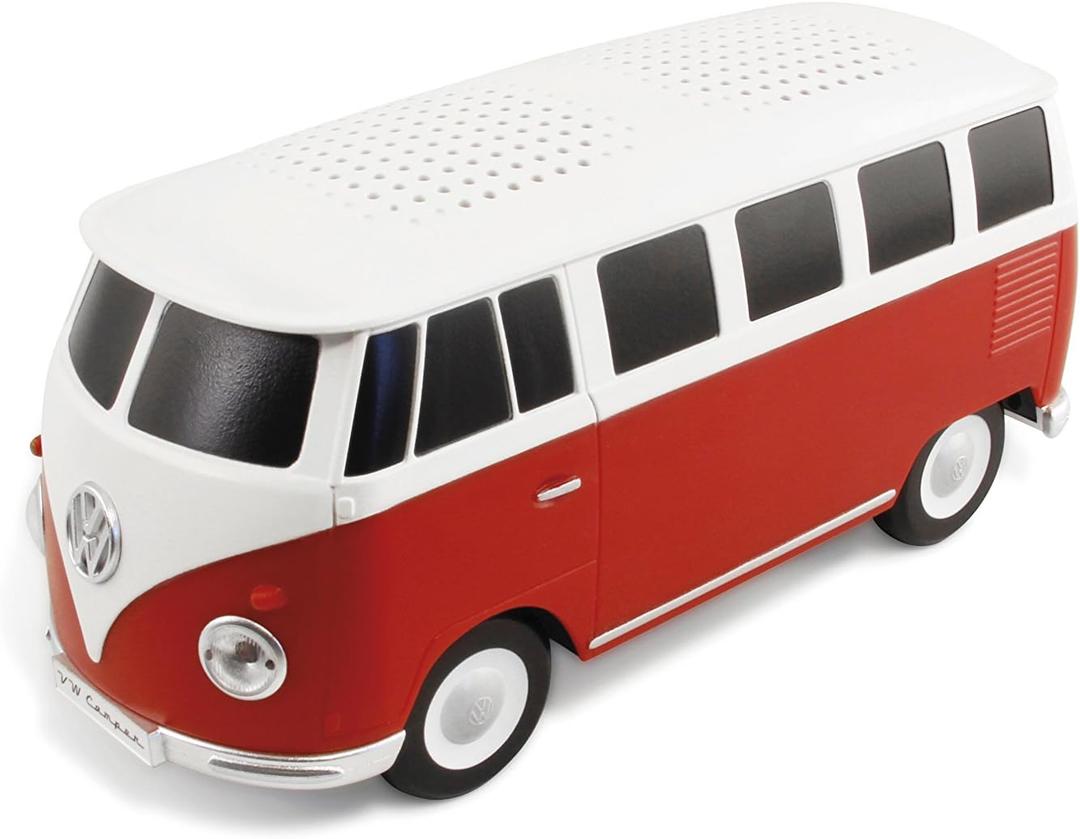 BRISA VW Collection  Volkswagen Portable Bluetooth Speaker Wireless Box with Rechargable Battery T1 Bus Campervan (Scale: 1:20/Classic Bus) (Red)