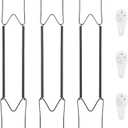 3 Pack Plate Hangers for The Wall, Suitable for 16-20 inch Art Plate, Stainless Steel Invisible Heavy Duty Wire Plate Holder with Wall Hooks, Plate Hangers for Displaying Plates, Platter, Dish, Black