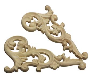 1 Set Decorative Elegant Carving Appliques Wood Chinese Style Door  1 Set Decorative Elegant Carving Appliques Wood Chinese Style Door