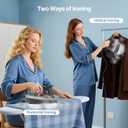 IRONDAY Steam Iron for Clothes with LCD Screen, 1700W Iron Non-Stick Ceramic Soleplate, Auto Shutoff, Self-Cleaning, Anti-Drip, Steam Burst, Spray Mist 10.14oz Water Tank Ironing Clothes for Home,Grey