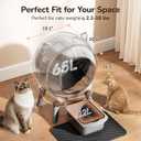 Automatic Self Cleaning Litter Box, Cat Litter Box, Robot Litter Box | APP Control, 65L Globe, Dual Safety Sensors, 1 Roll Garbage Bags, Litter Mat, <35DB, Grey