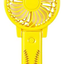 Softball Portable Fans Foldable Softball Handheld Fans Bulk with Lanyard Small Softball Personal Fan Favor for Team Gift Outdoor Sport Game Cooling Favors, Battery Not Include, Pack Of 1
