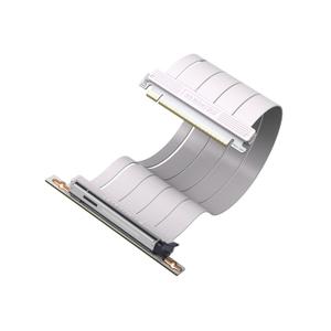 EZDIY-FAB PCIe 5.0 X16 Riser Cable,128GB/s Bandwidth, for RTX 50/40 & RX 9000/7000 GPUs, PCIe Extension Card, Backward Compatible with PCIe 4.0/3.0,Vertical GPU Mount,Right Angle-30cm,White