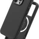 RhinoShield Case Compatible with Magsafe for iPhone 16 Pro Max | SolidX - Reinforced Shock-Absorbing Slim Design Protective Cover with 3.5M / 11ft Drop Protection - Classic Black
