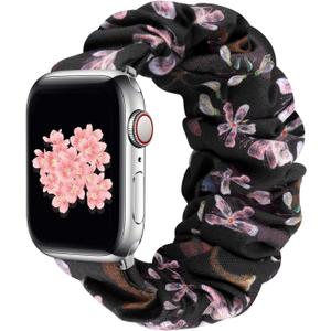 Greatfine Scrunchie Band Compatible with Apple Watch Bands 38mm 40mm 41mm 42mm 44mm 45mm 46mm 49mm Women, Elastic Scrunchie Watch Strap for iWatch Watch Series 11 10 9 8 7 6 5 4 3 2 1 SE 3 2 Ultra 3 2