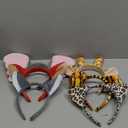 splolowil 6 Pieces Animal Headbands Jungle Safari Party Favors Wild Animal Hair Hoop for Kids Adults Animal Cosplay Birthday Theme Party Supply Stage Performance Giraffe and Tiger ears headband