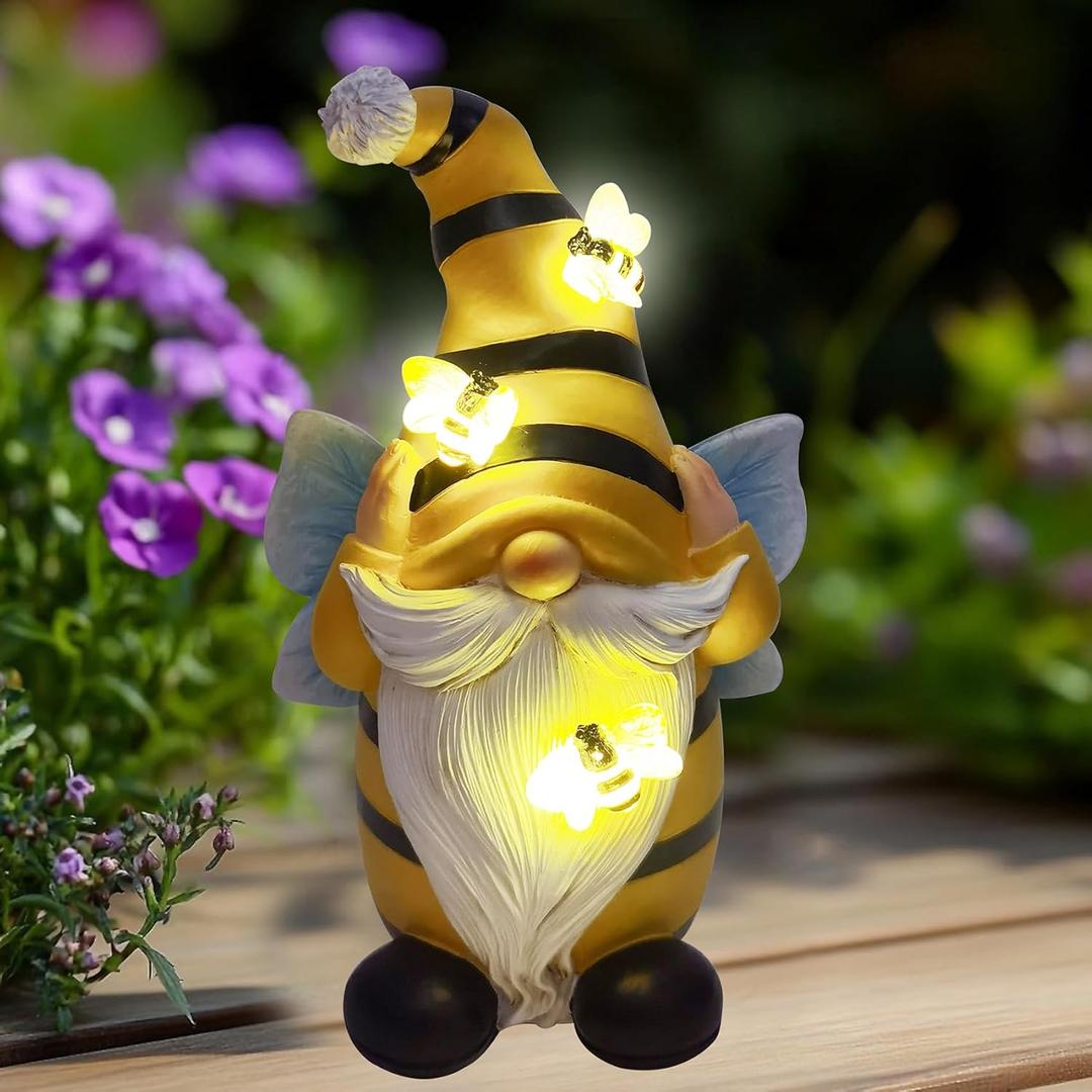 Solar Gnomes Garden Decor Lights for Outside - Garden Gnomes Outdoor Decorations for Yard, Patio, Lawn, Gnomes Gifts for Women