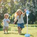 AIERSA Bubble Stand Machine,Height 47 Inches Stand Up Automatic Bubble Machine for Kids,Outdoor Tall Bubble Maker with Lights,Rechargeable Standing Bubble Machine for Parties 1 Pack Lamp, 8 inches x 10 inches x 0.5 inches