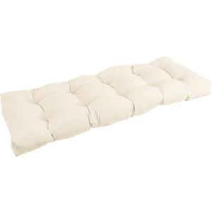 Blazing Needles Twill Tufted Bench Cushion, 46" x 19", Natural