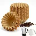 Kuars Gvni 250 Count Unbleached Disposable Coffee Filters, Compatible with Farberware 4 Cup, Presto 6 Cup, Coletti, Elite Gourmet Electric Coffee Makers & Percolators