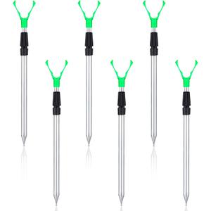 6 Pcs Extendable Fishing Rod Holder for Ground Fishing Pole Holders Surf Catfish Rod Holder for Bank Ground Sand