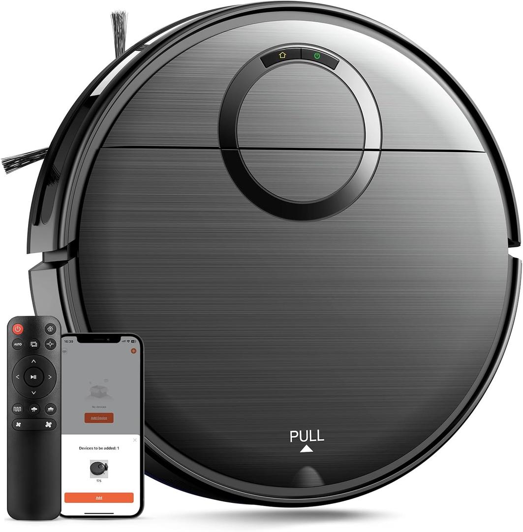 Robot Vacuum and Mop Combo, 2 in 1 Mopping Robotic Vacuum Cleaner with Schedule, Wi-Fi/App/Remote, Max Suction 2000Pa, Self-Charging, Slim, Ideal for Hard Floor, Pet Hair, Low-Pile Carpet