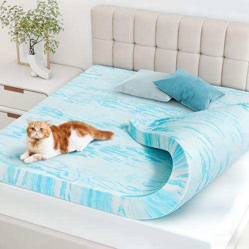 NEWBULIG Mattress Toppers Memory Foam Full, 3 Inch Thick Bed Topper Pad Cooling Gel Infused Soft Comfy Padding Breathable for Sleeper Sofa Couch RV Camper, CertiPUR-US Certified