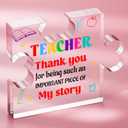 SOUHONEY Teacher Appreciation Gifts - Teacher Gifts First Day of School for Men Women - Thank You Teacher Gifts Home Office Decor Plaque for Back to School Teacher End of Year - 2.8 * 3.3in