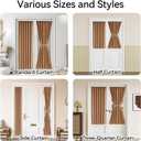 Vatge Terracotta French Door Curtains 72 Inch Length for Patio Door - Burnt Orange Sidelight Curtains for Front Door, 1 Panel, W25 x L72, Terracotta