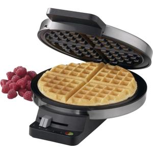 Cuisinart Waffle Maker, 1250W Round Classic Waffle Iron, 5-Setting Adjustable Browning Control, WMR-CAP2, Brushed Stainless