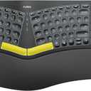 Nulea Wireless Ergonomic Keyboard, Split Keyboard with Wrist Rest, USB-C Charging, 7-Color Backlight, Natural Typing, Bluetooth and USB Connectivity, Compatible with Windows/Mac