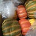 Hoteam 2 Pcs 14" Artificial 3 Tier Stacked Pumpkin Tower Autumn Fall Decor