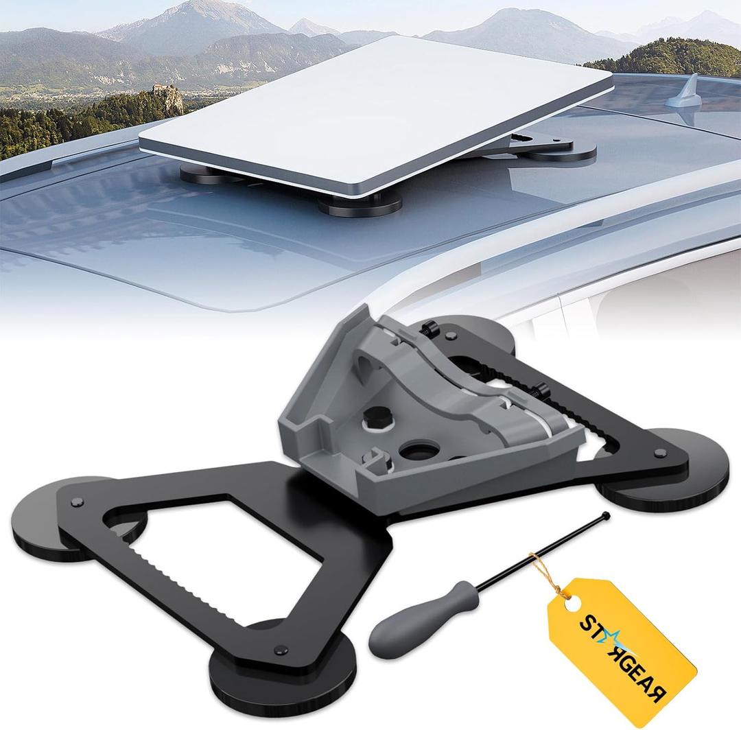 Starlink Mini Mount, Magnetic with 200lbs Heavy Duty Magnet Bases, Starlink Mini Accessories Lockable Starlink Mount for RV, Car, Boat, Truck Aluminum Alloy