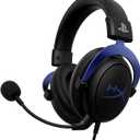 HyperX Cloud - Gaming Headset, PlayStation Official Licensed Product, for PS5 and PS4, Memory Foam comfort, Noise-cancelling mic, Durable aluminum frame,Black