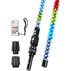 Smartmarine 4FT Boat Navigation Lights,12 Solid Color & Remote Control,360 degree Running Stern Light LED Marine Navigation Light for Pontoon, Skiff,Truck RV,Boat(4FT)