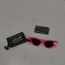 livho Retro Vintage Narrow Cat Eye Sunglasses for Women Clout Goggles Plastic Frame (Barbie Powder)