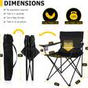 Joyfair Portable Camping Chair, Outdoor Lawn Folding Chairs for Adults, Heavy Duty Large Foldable Chairs for Beach, Fishing, Tailgating and More Outdoor Sport, Carry Bag & Cup Holder