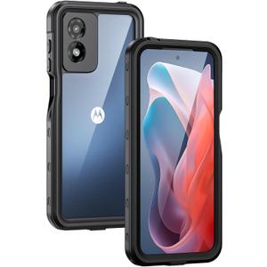 Lanhiem for Moto G Play 2024 Case, IP68 Waterproof Dustproof Shockproof Case with Built-in Screen Protector, Full Body Underwater Protective Cover for Moto G Play 2024 Only, Black