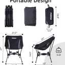 Wildhiker Portable Compact Folding Camping Chairs Lightweight, Easy to Pack, Wider Seat Surface with Side Pocket for Lawn, Backpacking, Motorycling, Hiking,Travel, Outdoor Festivals