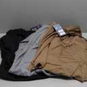 August Alley 3 Pack Mens Big and Tall Sweatpants Athletic Plus Size Joggers Lounge Drawstring Elastic Bottom Pant with Pocket (6X-Large, Black, Light Mixed Gray, Khaki)